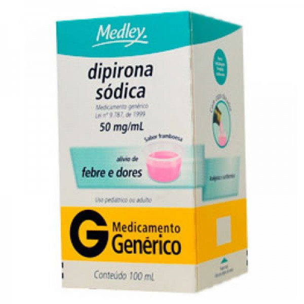 Dipirona Sodica 50mg Solucao Oral Frasco 100ml