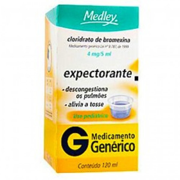 CLOR DE BROMEXINA 4MG/5ML XPE INF C/120 ML - CLORIDRATO DE